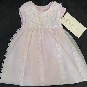 Baby Girl Pink Dress with white flowers